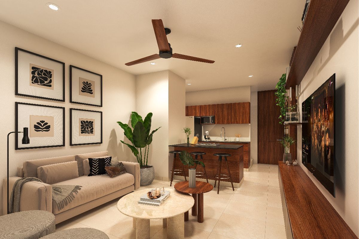 Departamento en Venta de 1 Recámara en Temozón Norte Entrega Inmediata