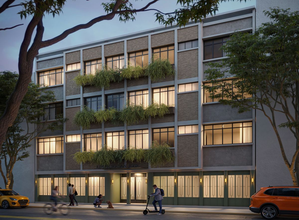 2 de 7: Fachada con iluminación