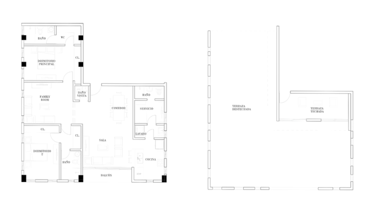 4 de 22: Plano arquitectonico del Penthouse