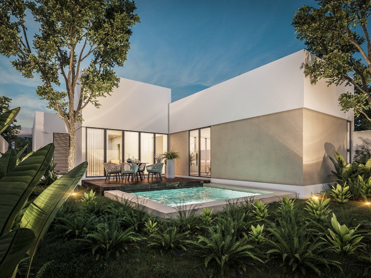 Casa en Venta en Privada de una Planta con Alberca, Casa Club