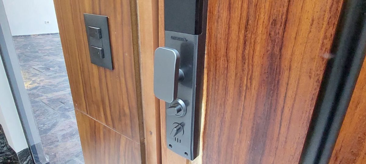 27 de 29: Chapa de seguridad smart lock con huella digital, acceso num