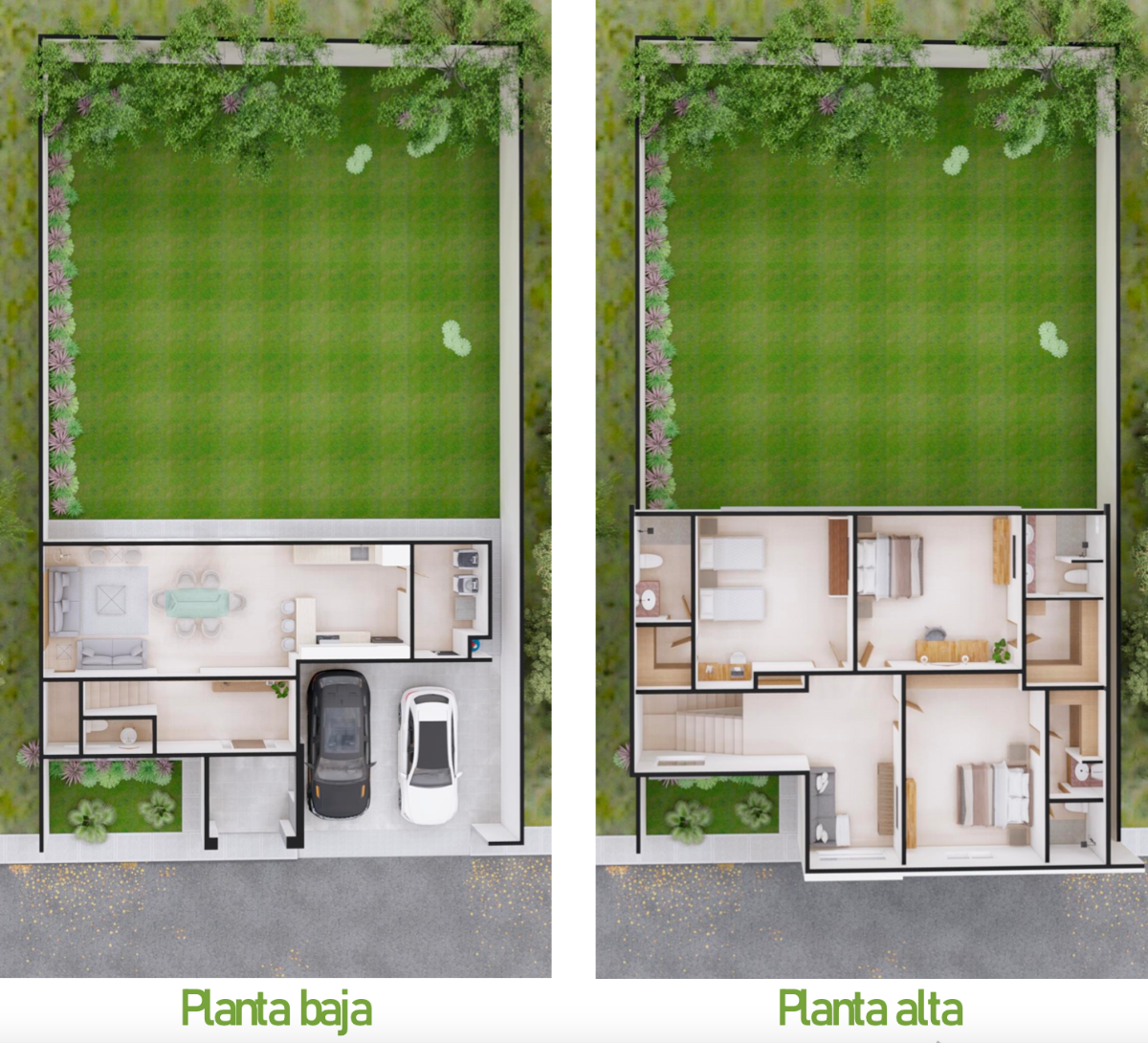 12 de 15: Planos Planta Baja y Planta Alta