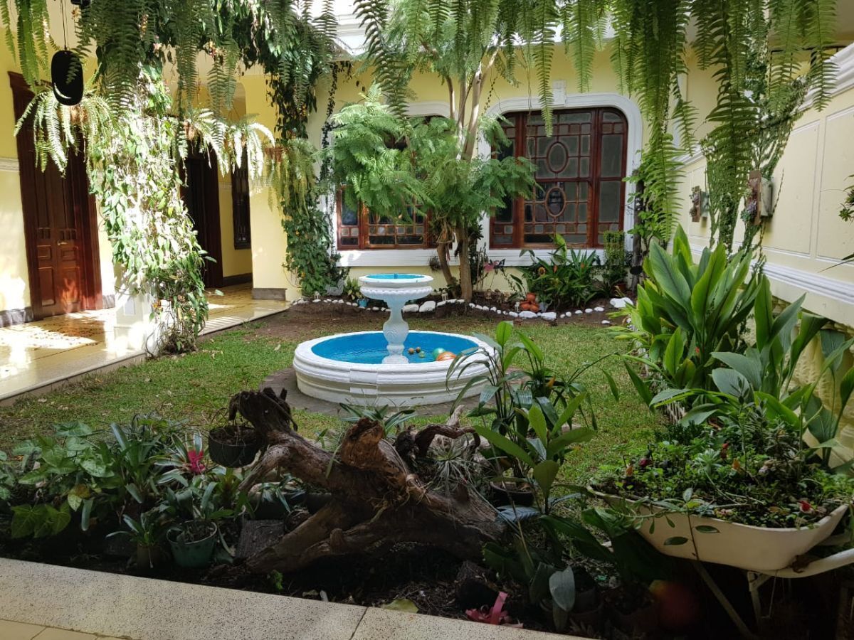 1 de 13: jardín interior con fuente