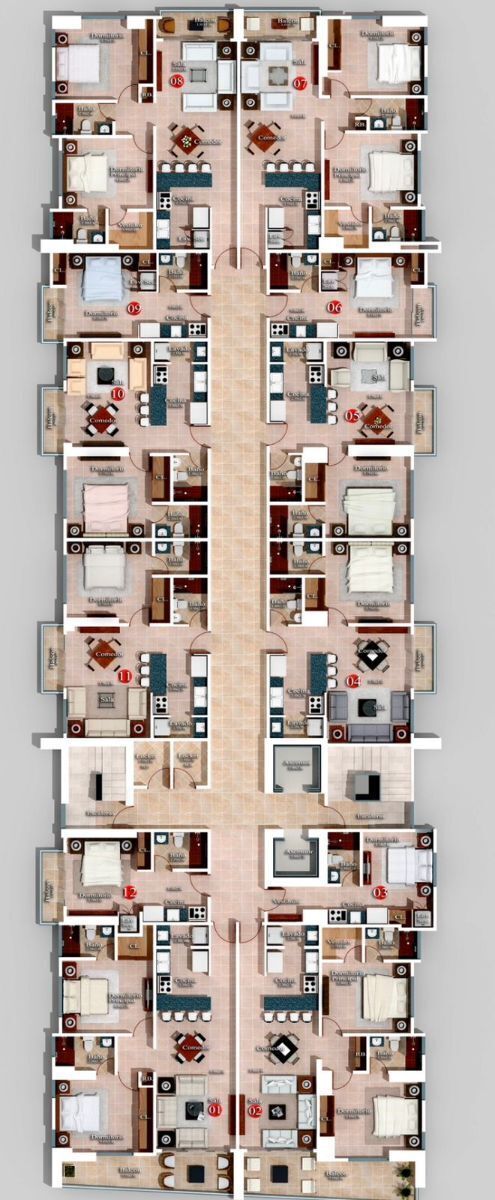 12 de 13: plano del apartamento