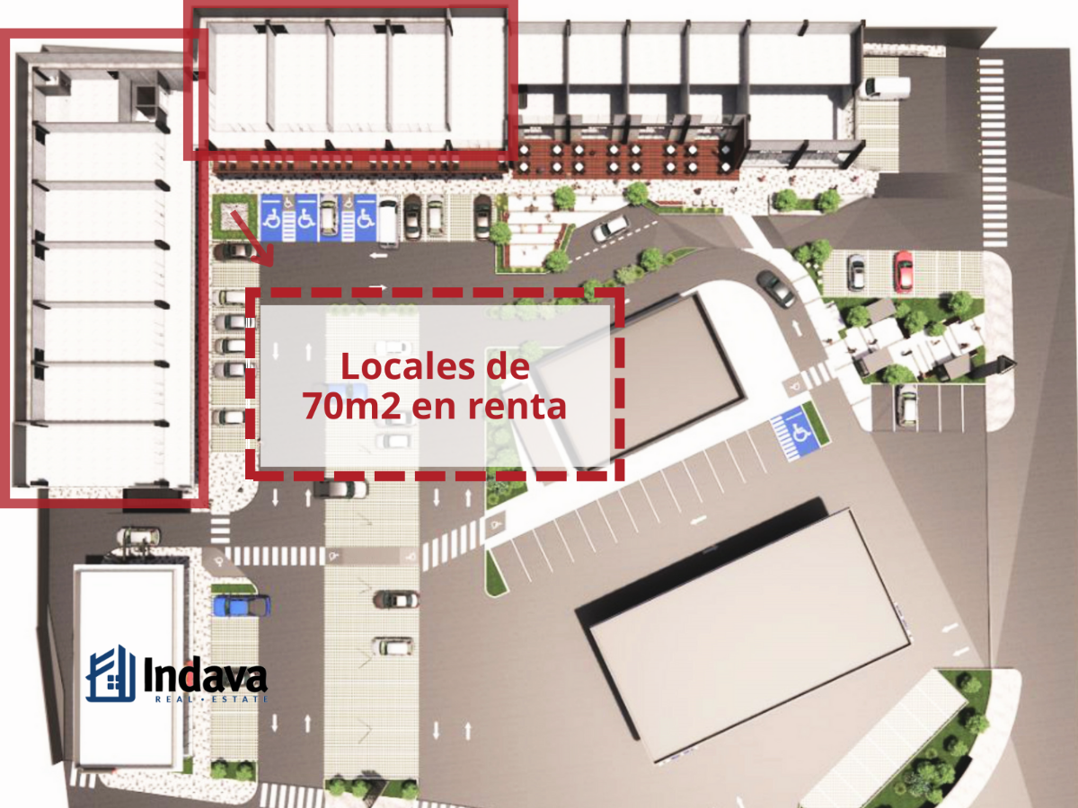 3 de 10: Plano 3D de plaza comercial