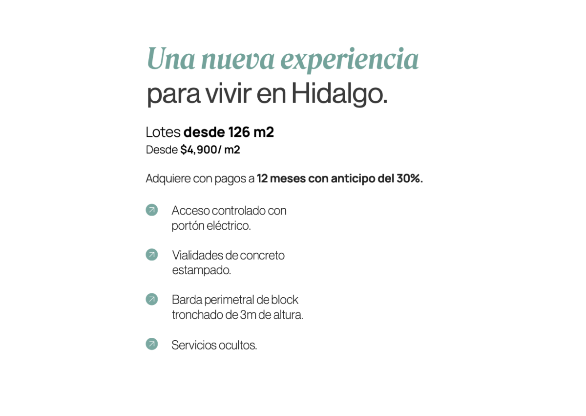 Facilidades de pago - Hasta 12 meses - Crédito Hipotecario.