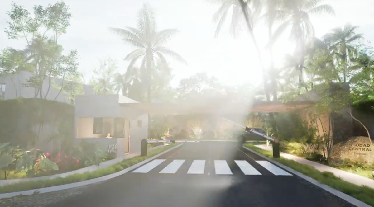 5 de 8: Entrada a Cluster con caseta de vigilancia