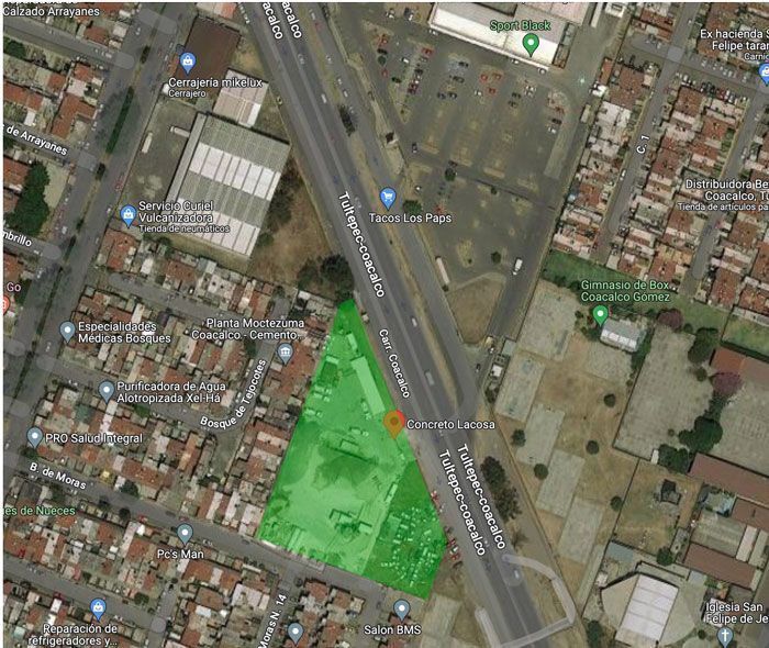 Vista aerea terreno Coacalco Tultepec