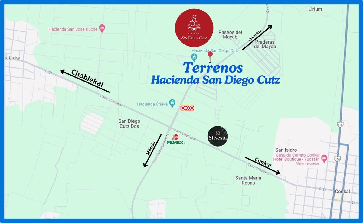 Terreno en Venta en San Diego Cutz, Mérida