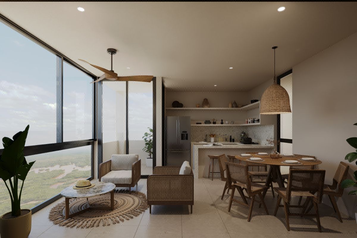 Departamento en Venta de 2 Recámaras en la Playa, Chicxulub Puerto con Alberca