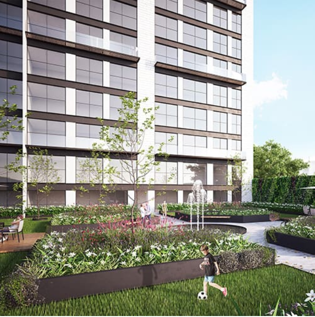 1 de 13: VISTA FACHADA INTERIOR CON JARDINES