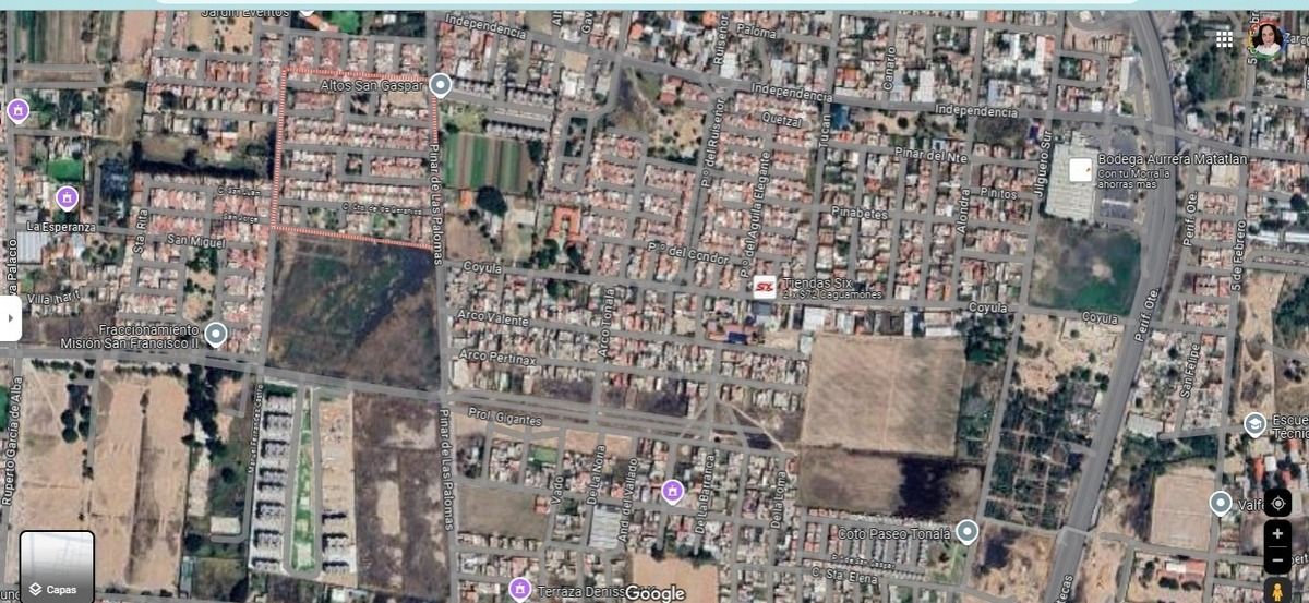 vista aérea, a un costado de misión de san francisco