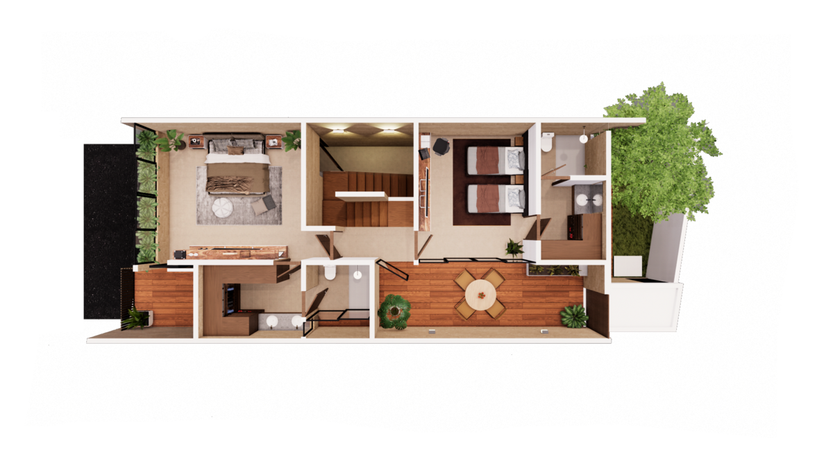 12 de 13: Modelo B. Planta Alta