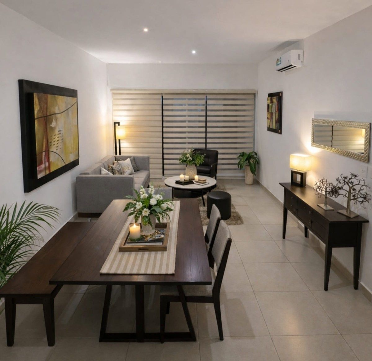 1 de 15: Comedor y sala corridos