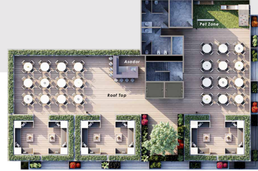 3 de 8: Plano Roof Garden