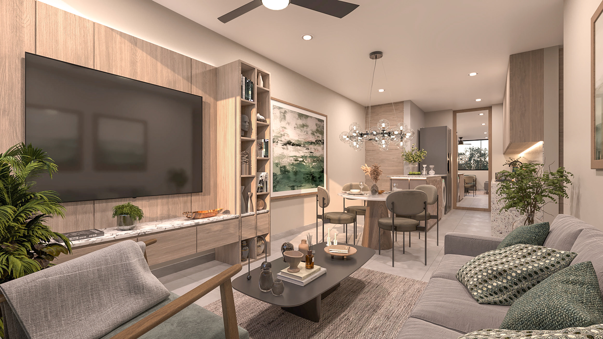 3 de 17: Sala, Comedor, Cocina