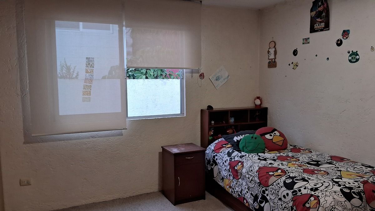 Recámara secundaria dos con alfombra y closet