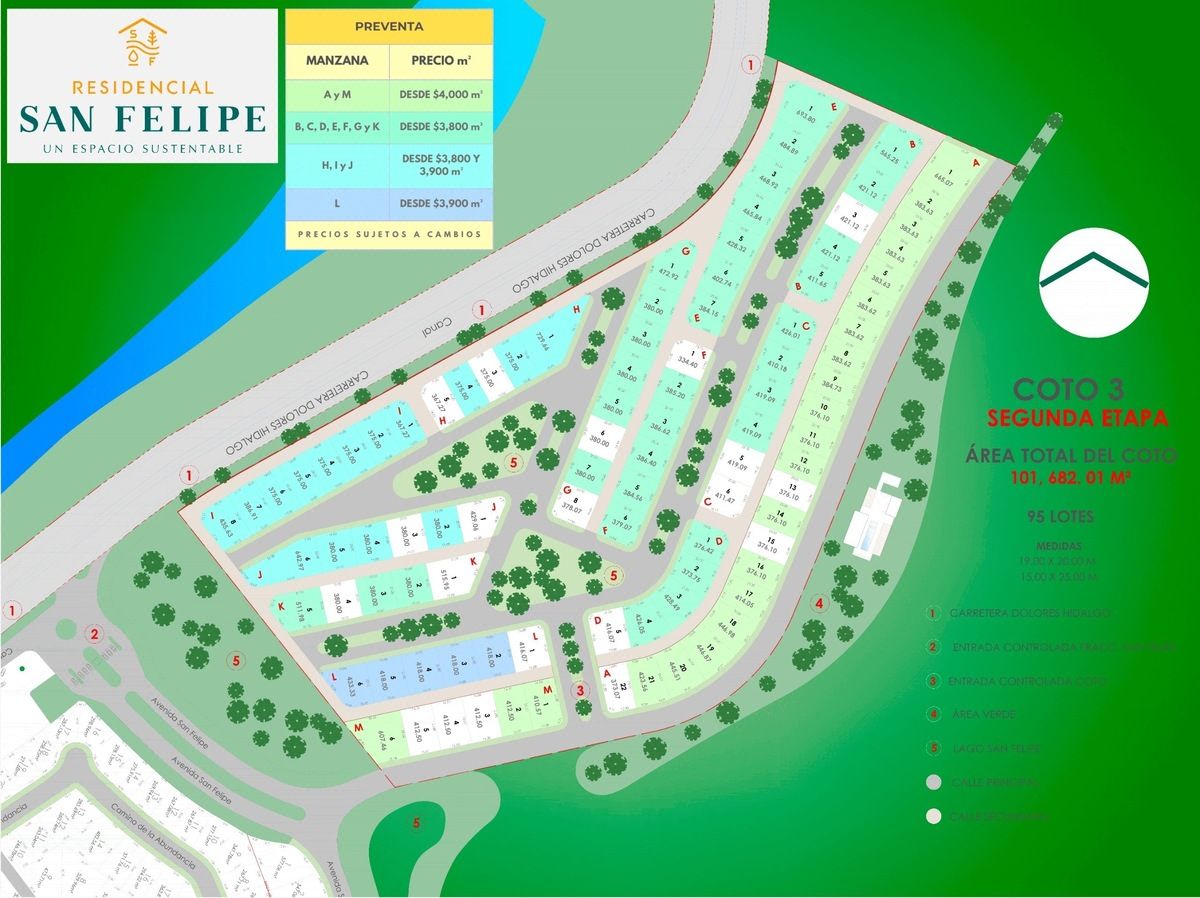 Preventa de Terrenos en Residencial San Felipe