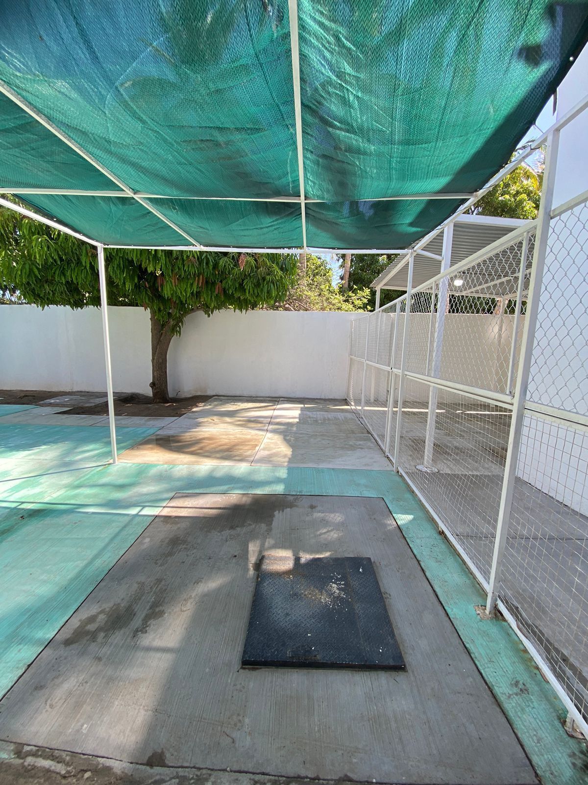 38 de 39: aljibe frente al departamento patio trasero