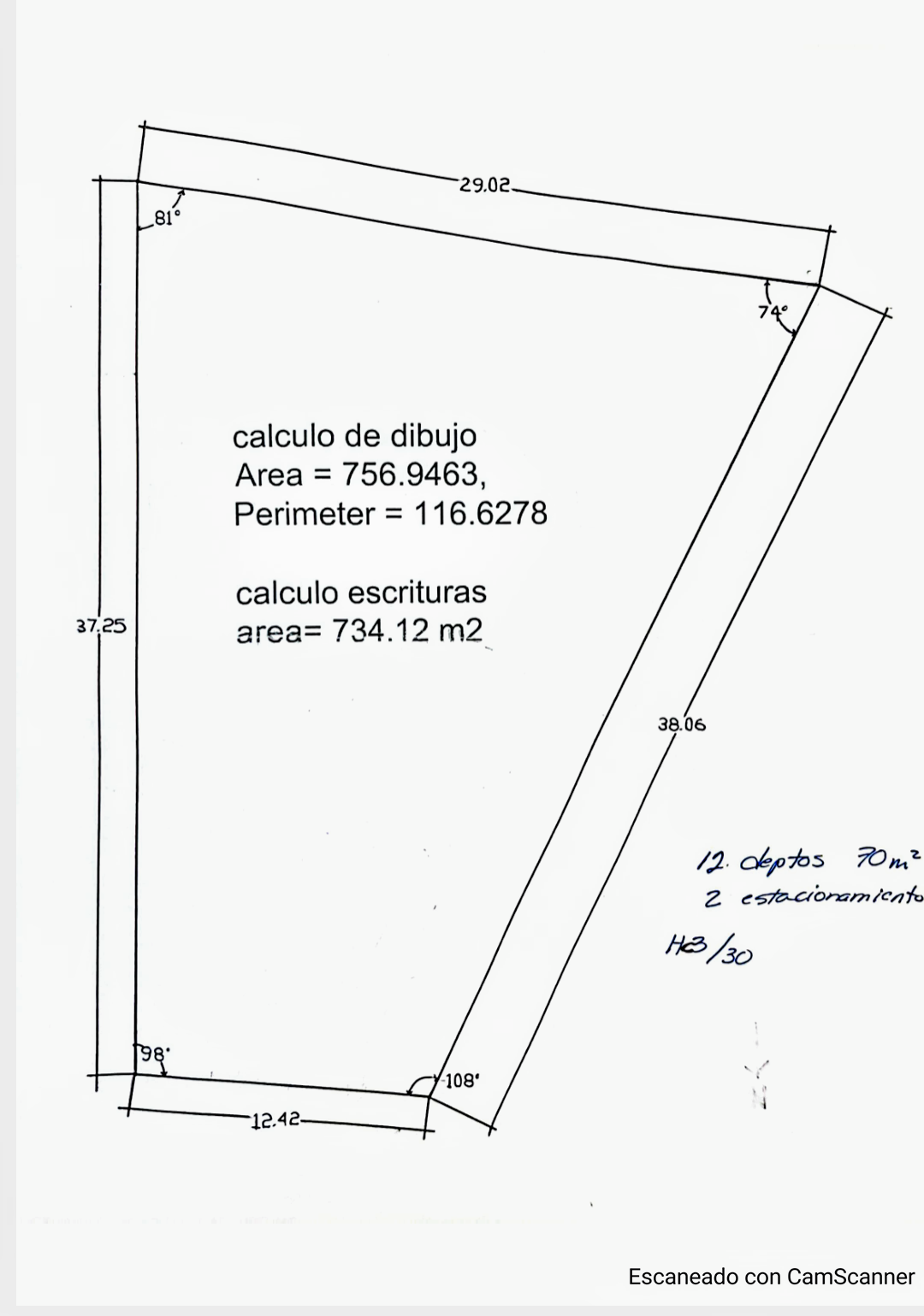 4 of 10: Dibujo terreno y cálculo de departamentos