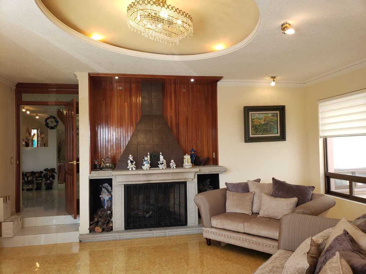 3 de 20: Sala con chimenea