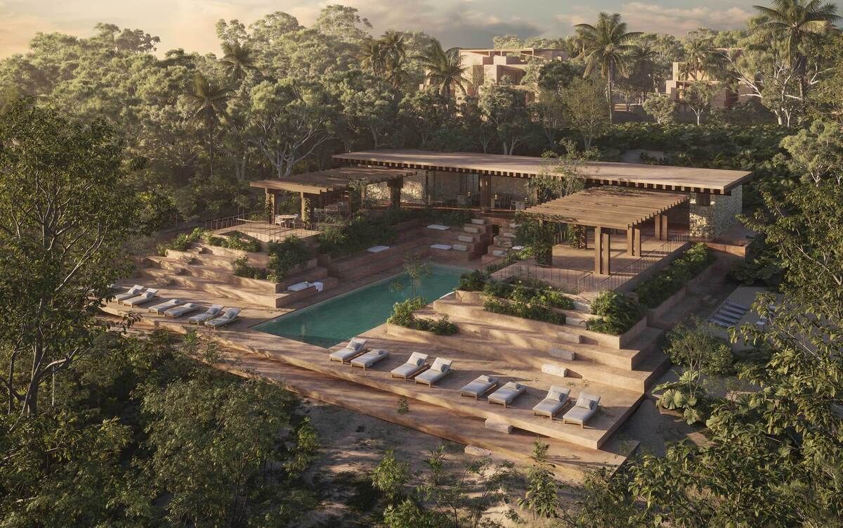 Vista aérea casa club