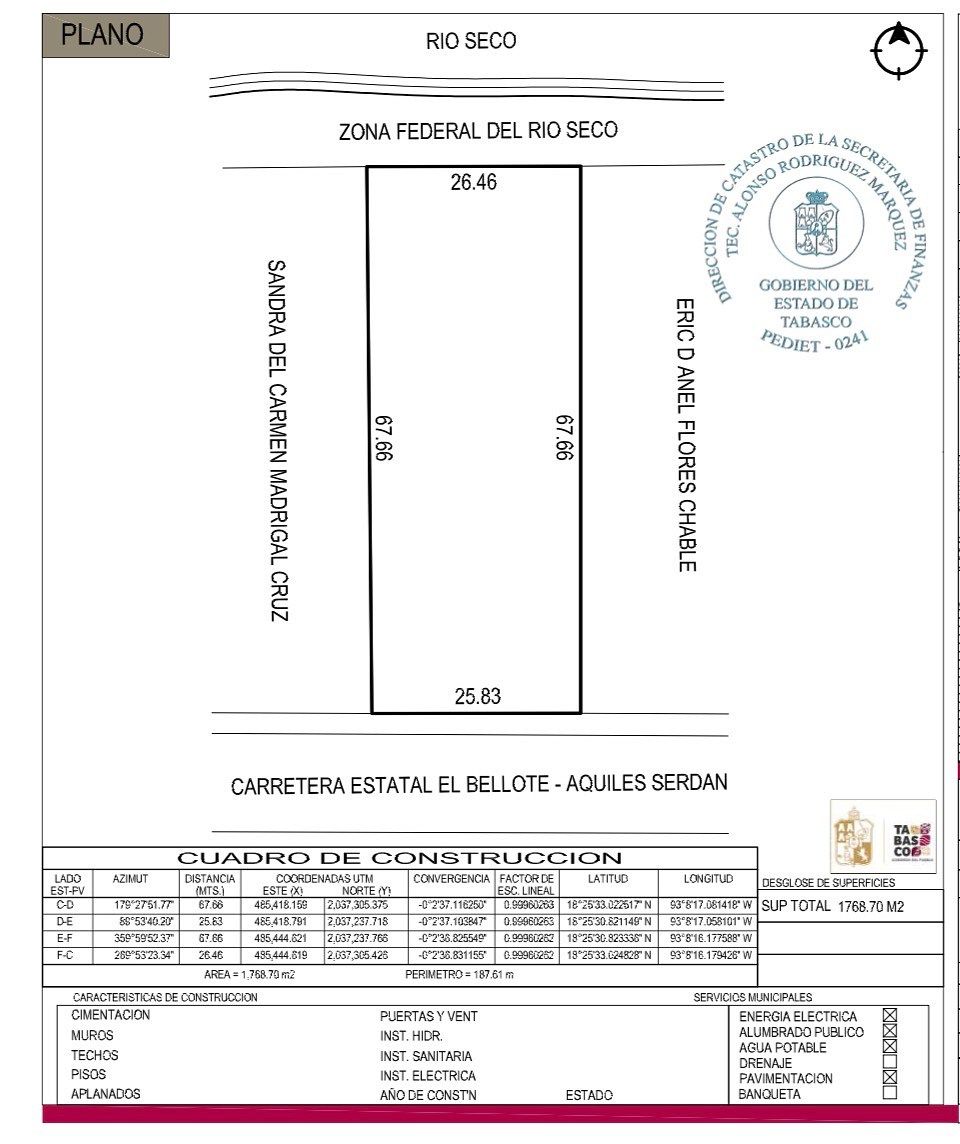 Lote comercial em José María Morelos y Pavón (El Bellote), Paraíso, foto 6 de 6