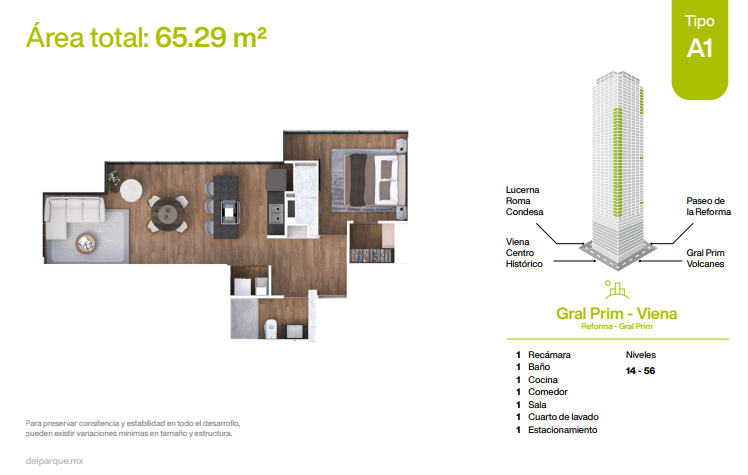 DEPARTAMENTO EN VENTA EN UNIVERSITY TOWER - foto 2