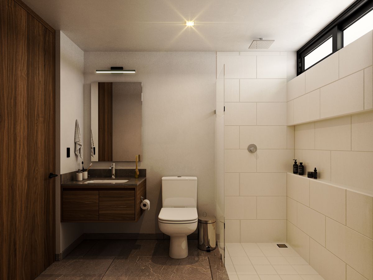5 de 16: Baño en tonos blancos