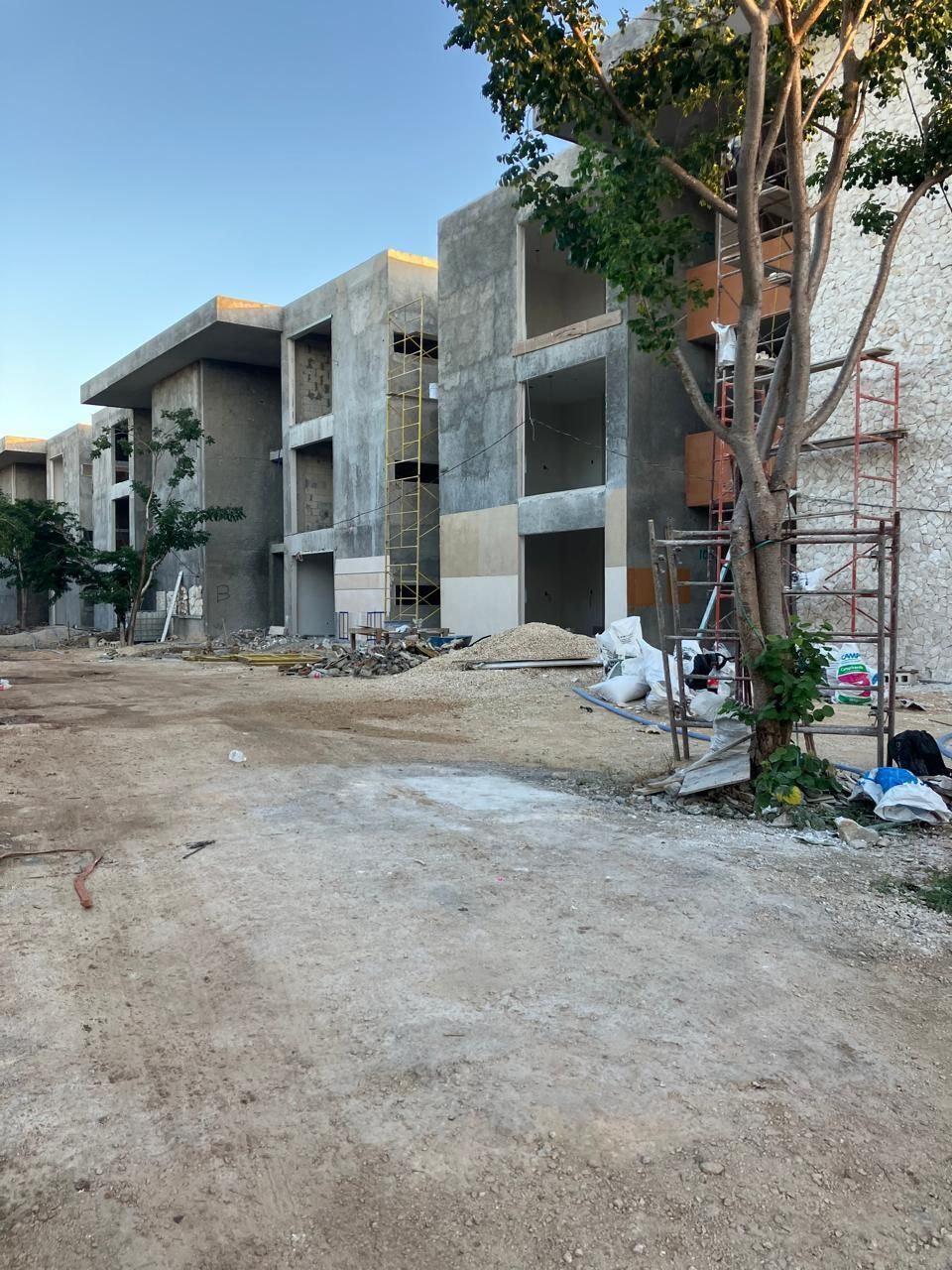 Fachada en construcción