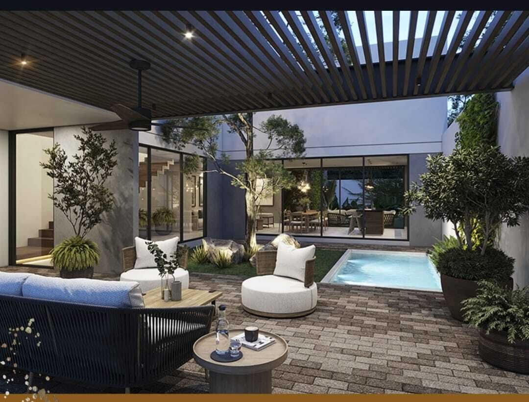 2 de 5: Terraza con pérgola