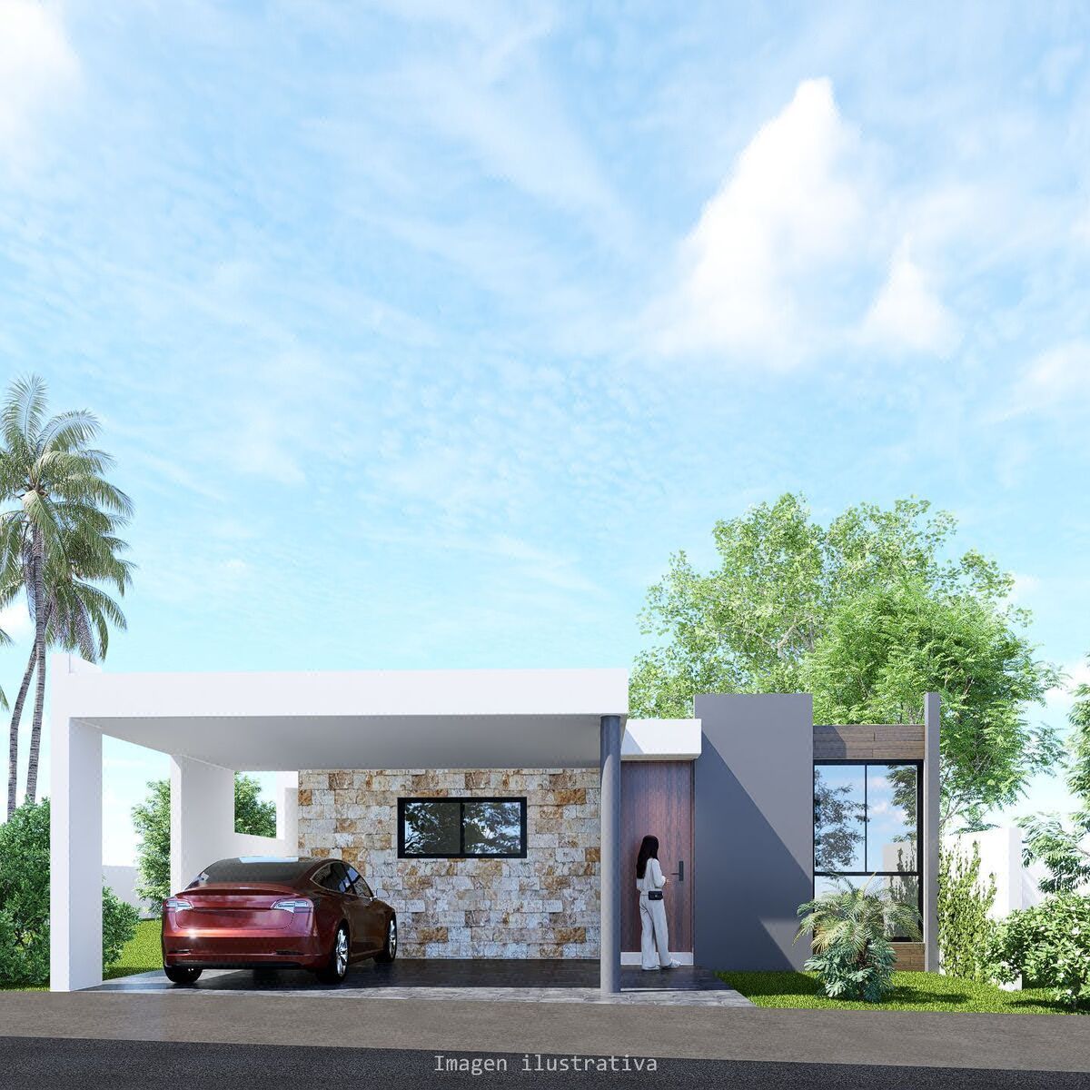 Casa de Una Planta en Venta en Mérida Modelo 164 en Privada Morera, Cholul