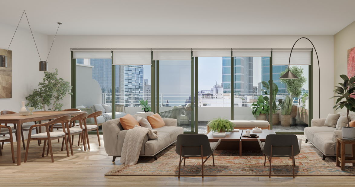 2 of 10: Sala comedor con hermosa terraza, referencial
