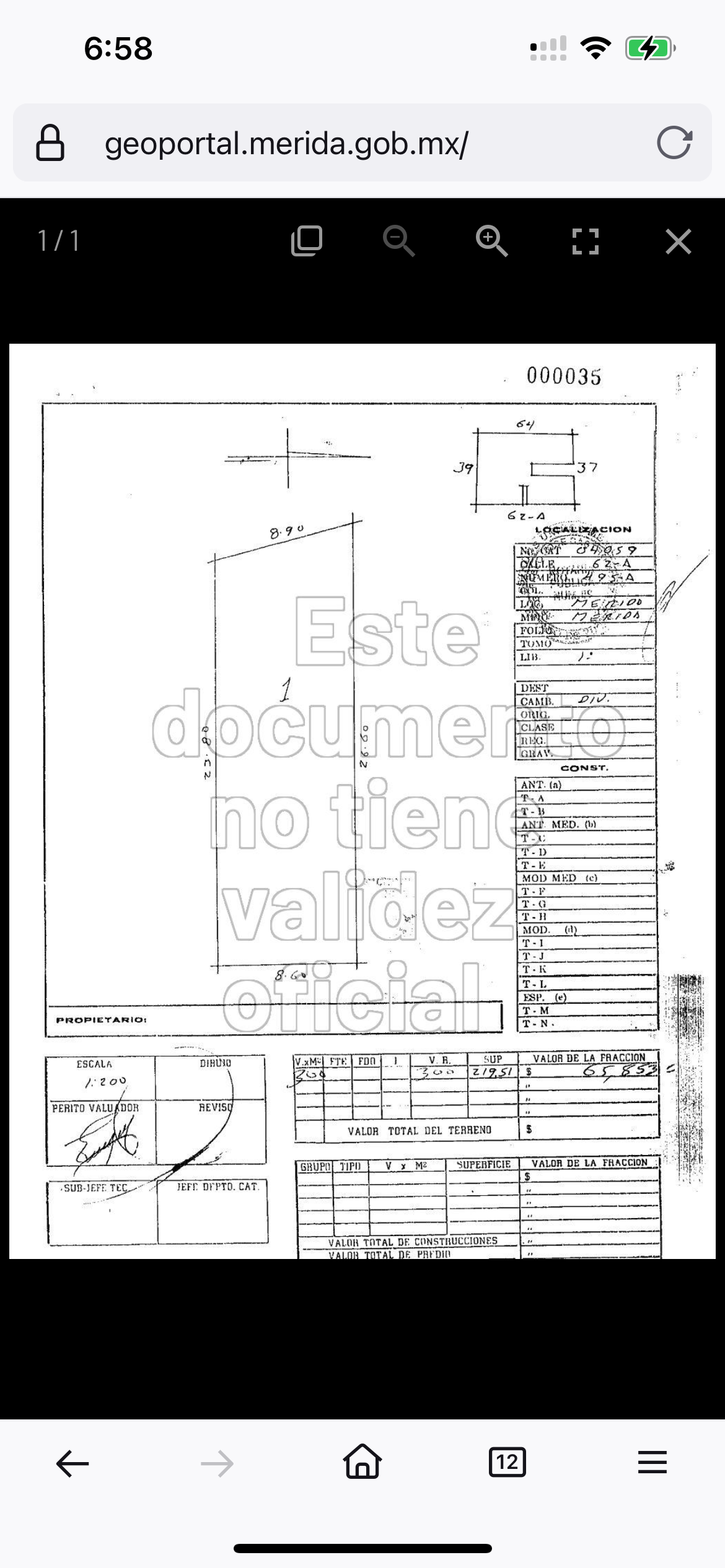 9 de 10: Plano catastral.