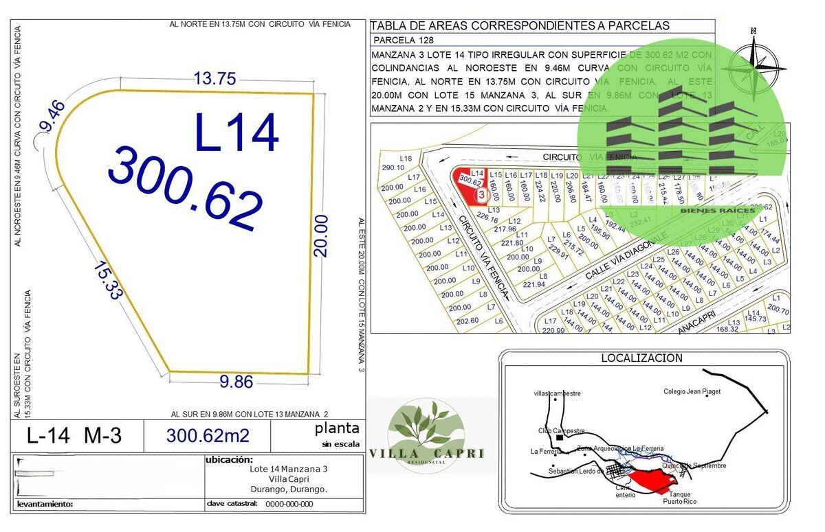 Terreno en Venta en Fracc. las Villas
