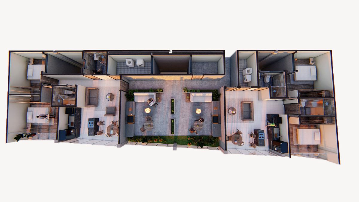 Plano 3D penthouses. (El precio equivale a departamento M7)