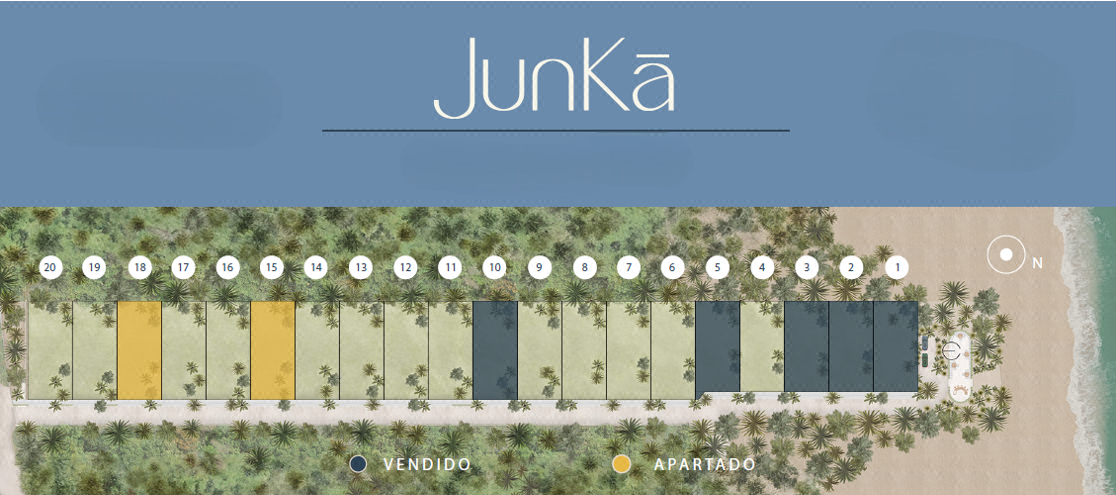 Lotes Residenciales de 441 m2 a menos de 300 mts del Mar en Junká Sisal Yucatán
