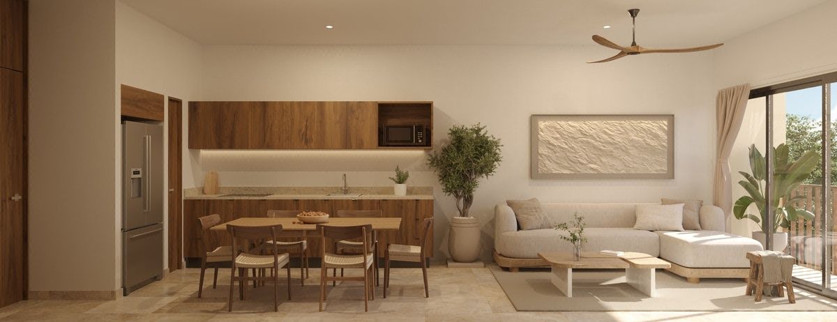 Departamento en Venta en Planta Baja en Pionera. Conkal, Mérida