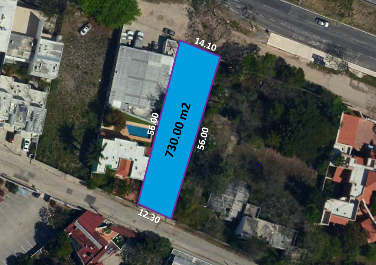 Terreno de 730 m2 sobre Periférico en Santa Gertrudis Copó Mérida
