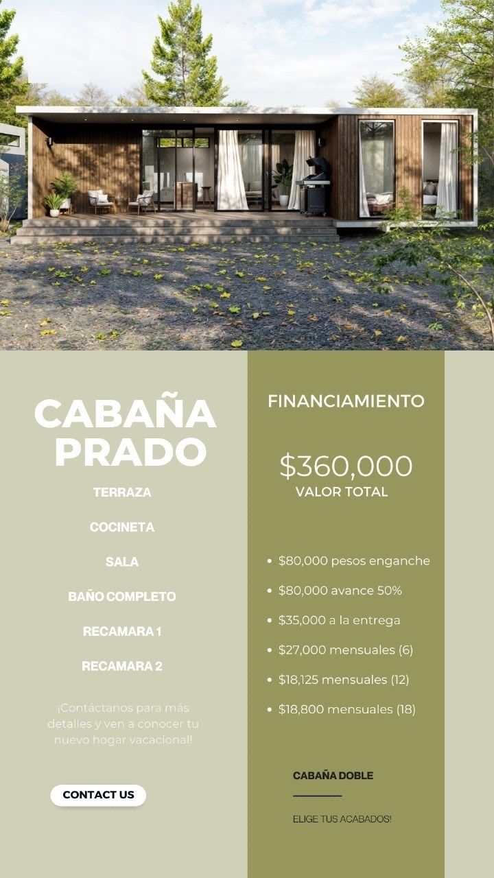 Construccion de Cabañas de Madera Modelo Prado en Ensenada