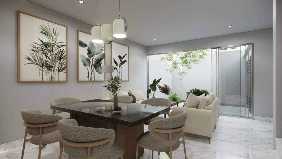 4 de 18: Sala/Comedor Render
