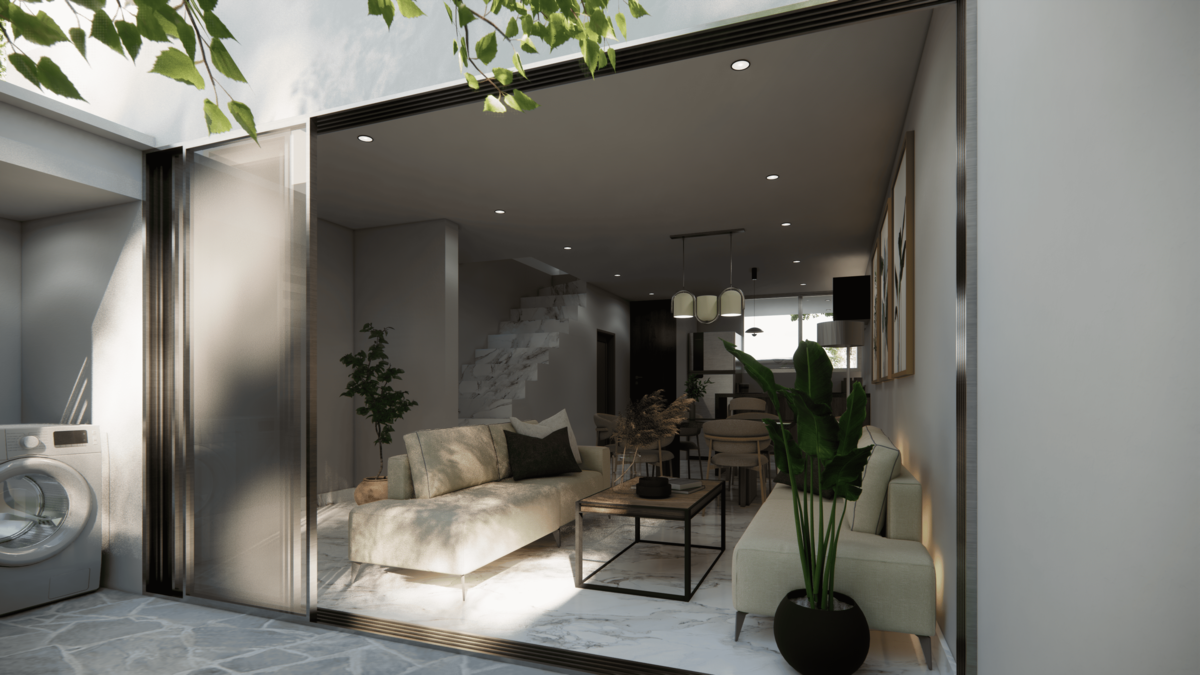 4 de 18: Sala/Patio Render