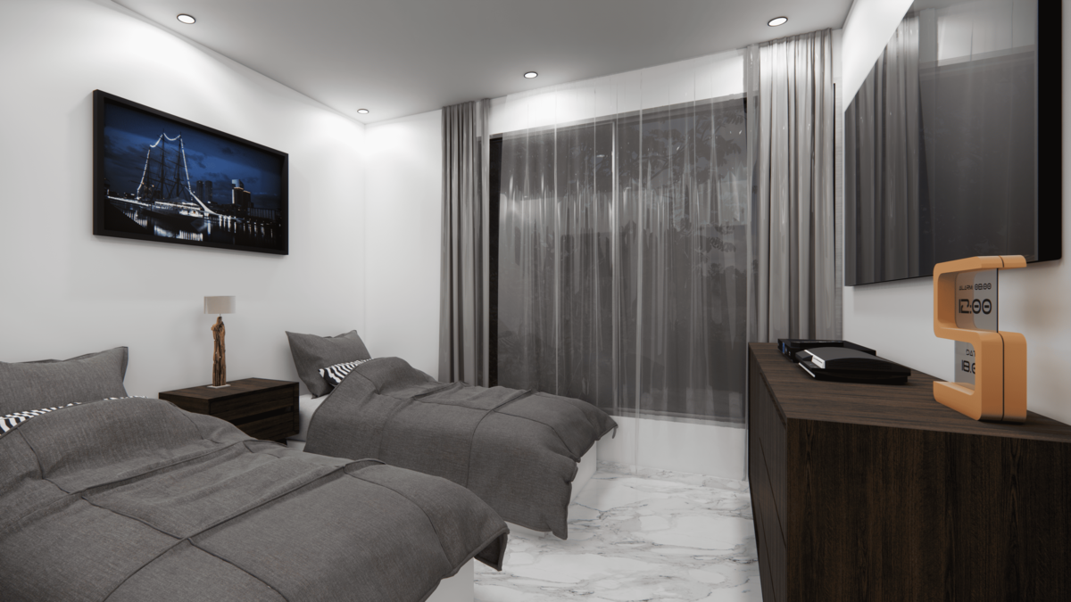 6 de 18: Recámara Render