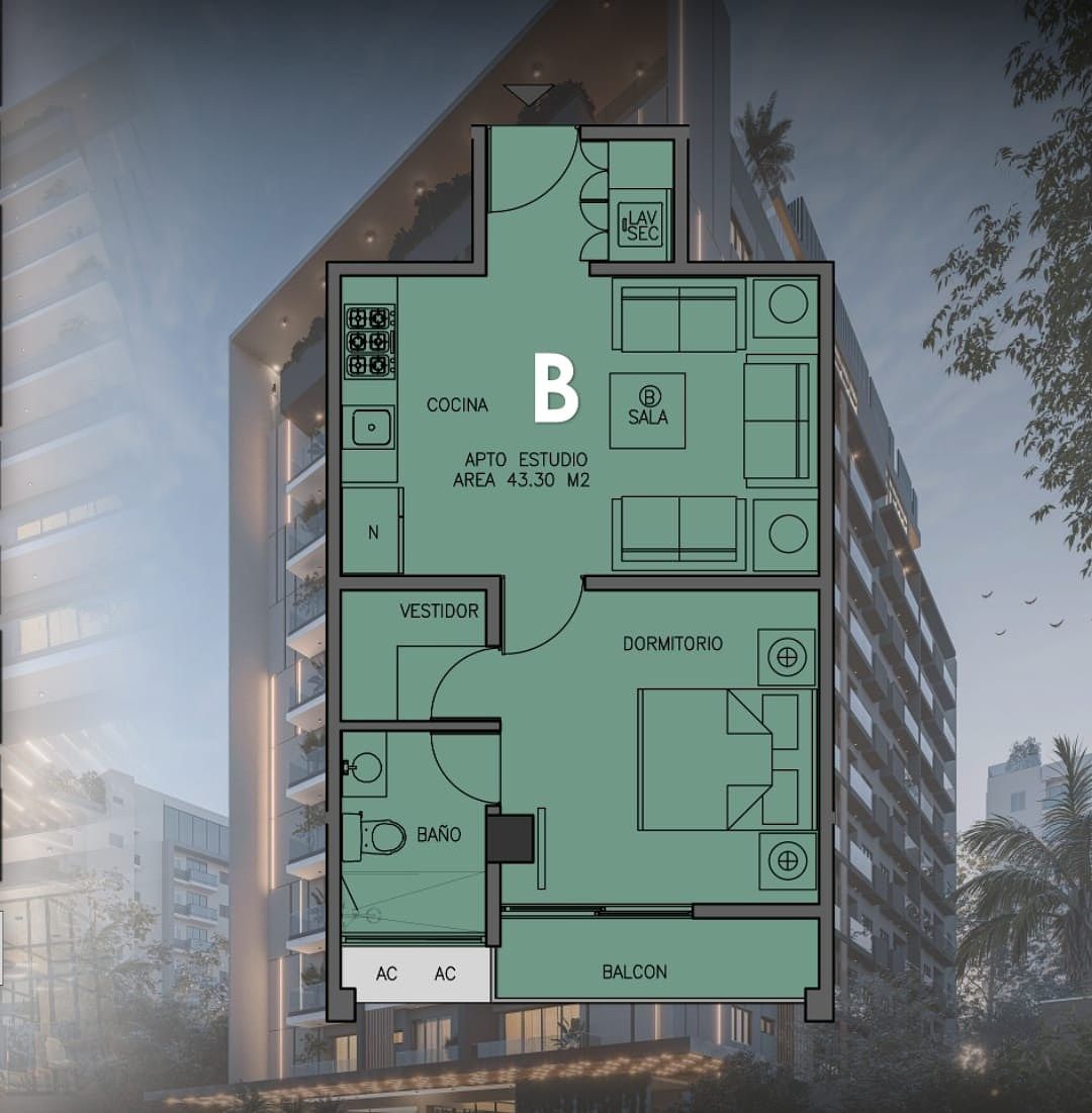 Apartamento en Evaristo Morales, Santo Domingo Centro (Distrito Nacional), foto 7 de 7