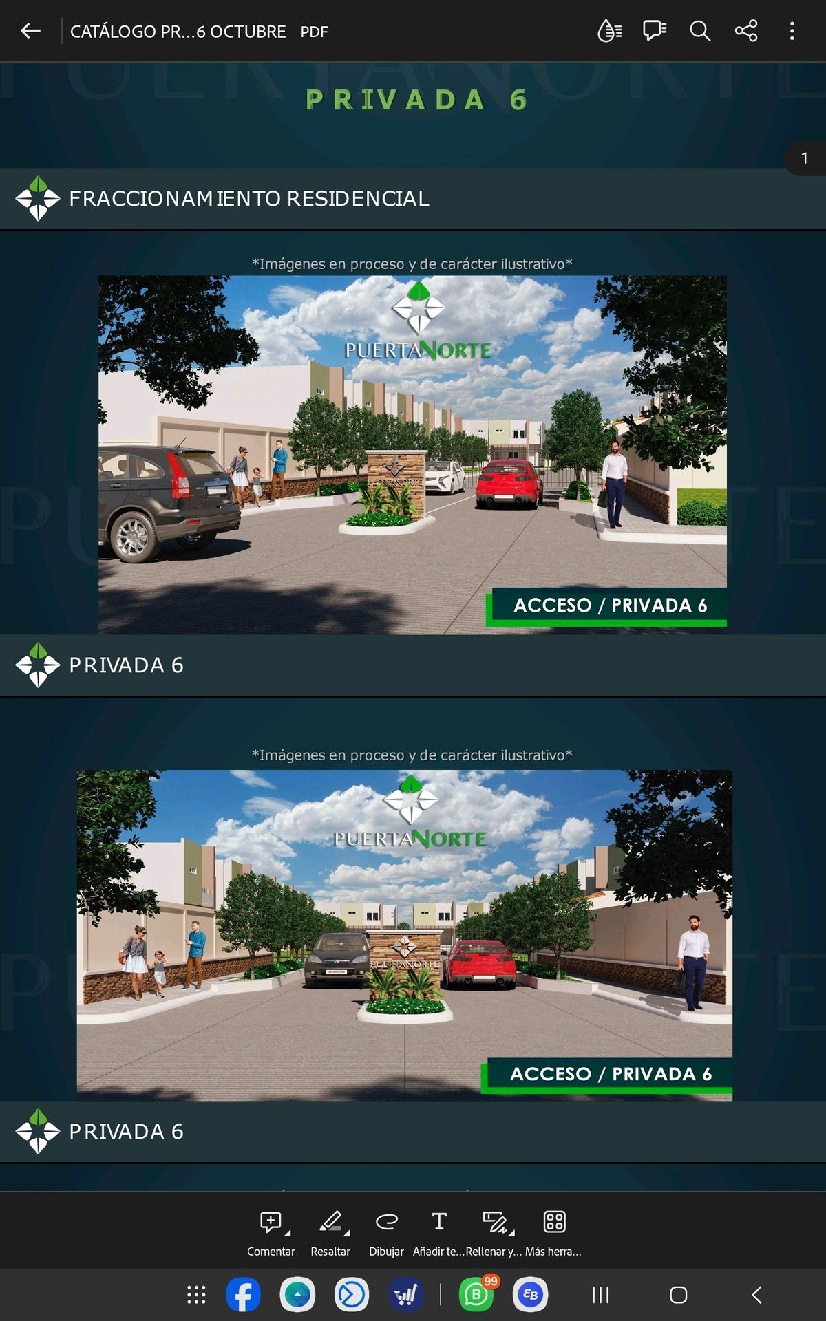 Terreno en Venta en Privada 6 de Puerta Norte . 442.69 m2