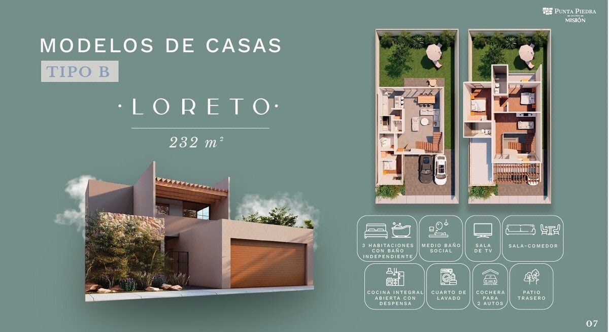 Venta Casas Modelo Loreto en Punta Piedra Seccion Mision Desde