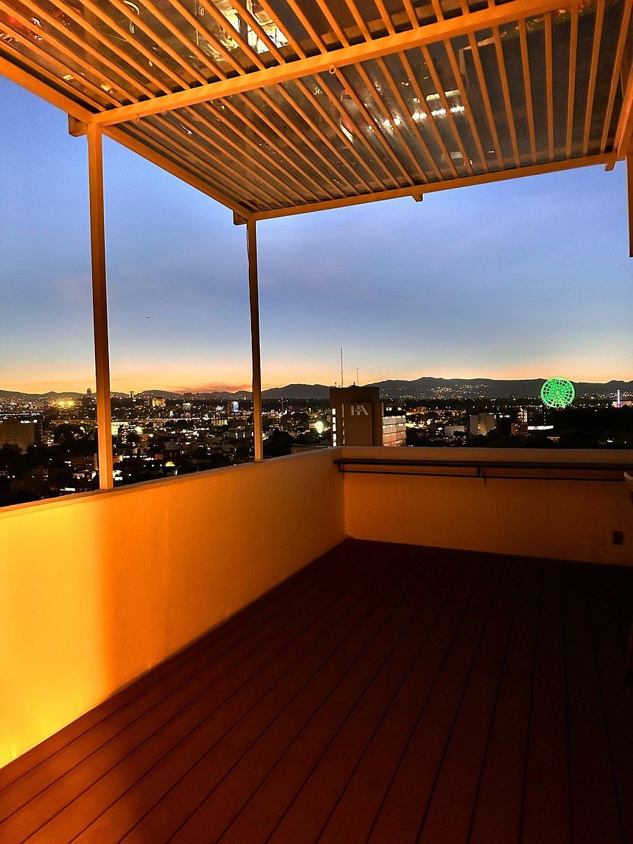Penthouse con roof garden privado y vista panorámica en la Condesa