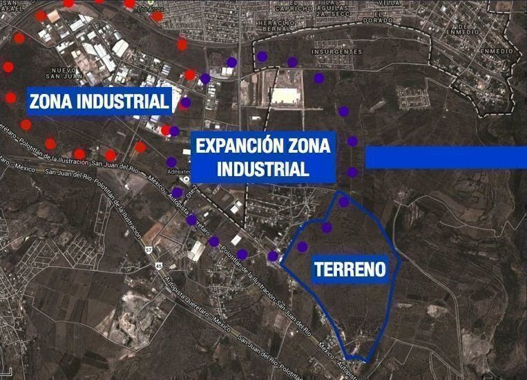 Terreno en venta en San Juan del Rio en el nuevo parque industrial - foto 2