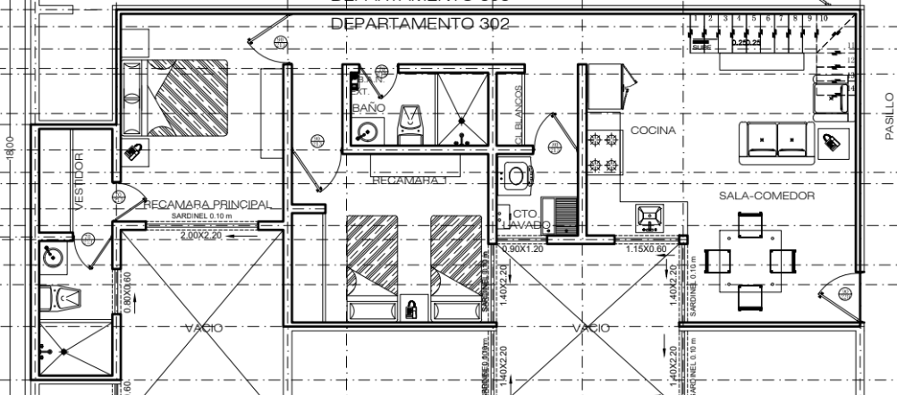 8 de 11: Diseño del Departamento 302
