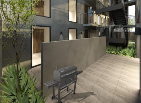 5 de 9: Renders-FotoMuestra Patio Central
